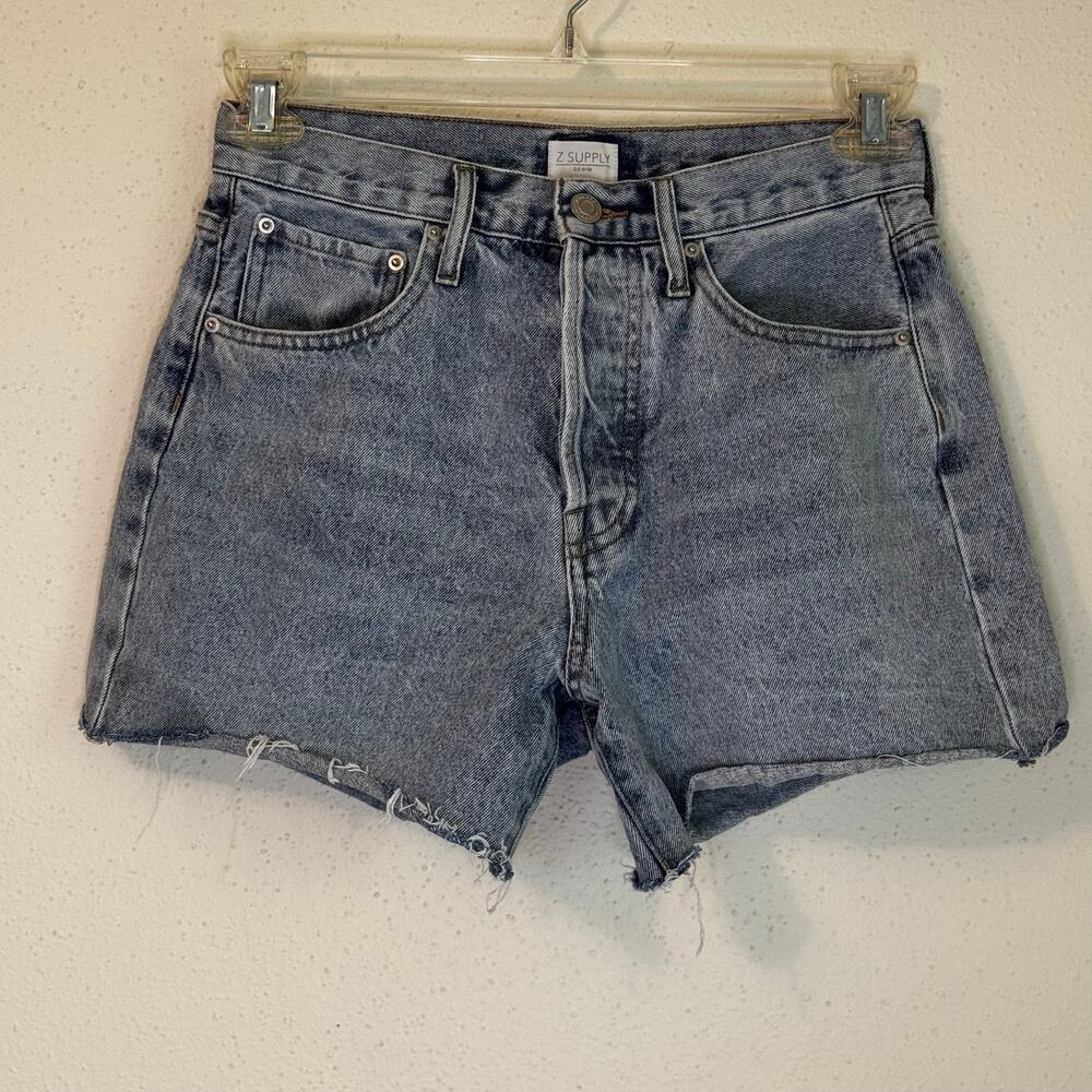 Z Supply Everyday Hi Rise Classic Wash  Button Fly Denim Shorts Woman’s Size 26